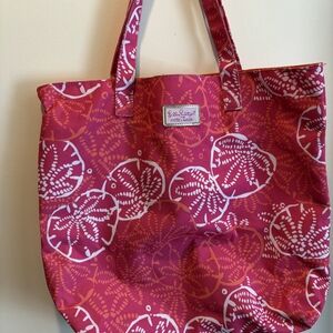 Lilly Pulitzer Pink and White Patterned Satchel